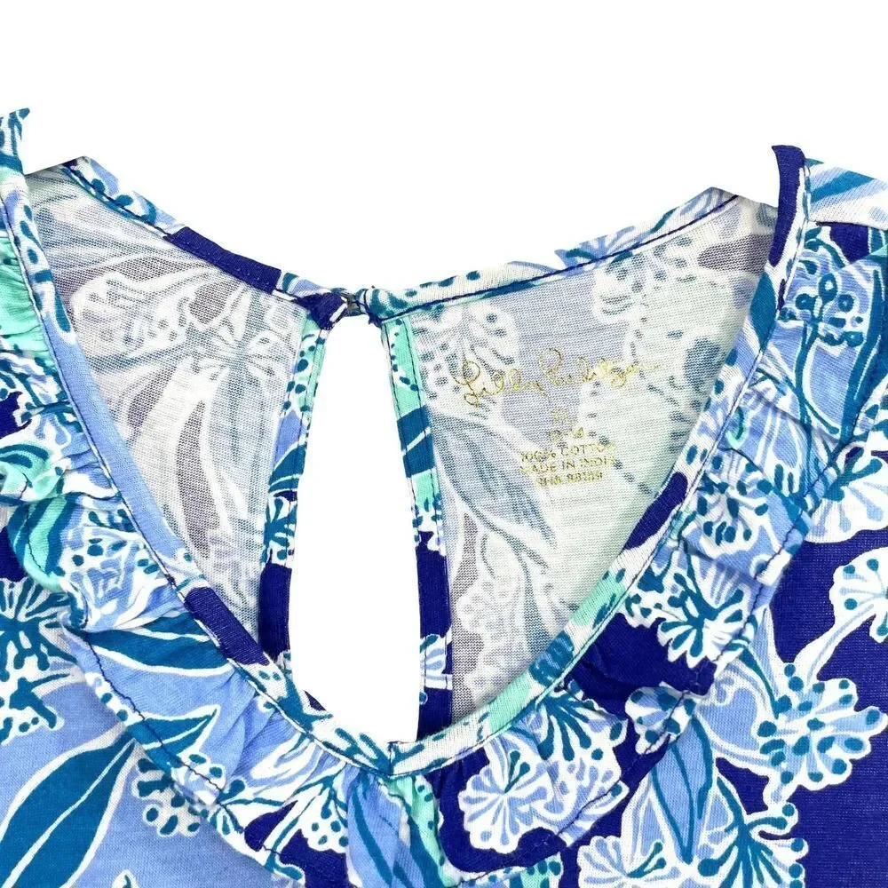 Lilly Pulitzer Vala printed‎ Jumpsuit Girls Sz XL Royal Purple Koalafications